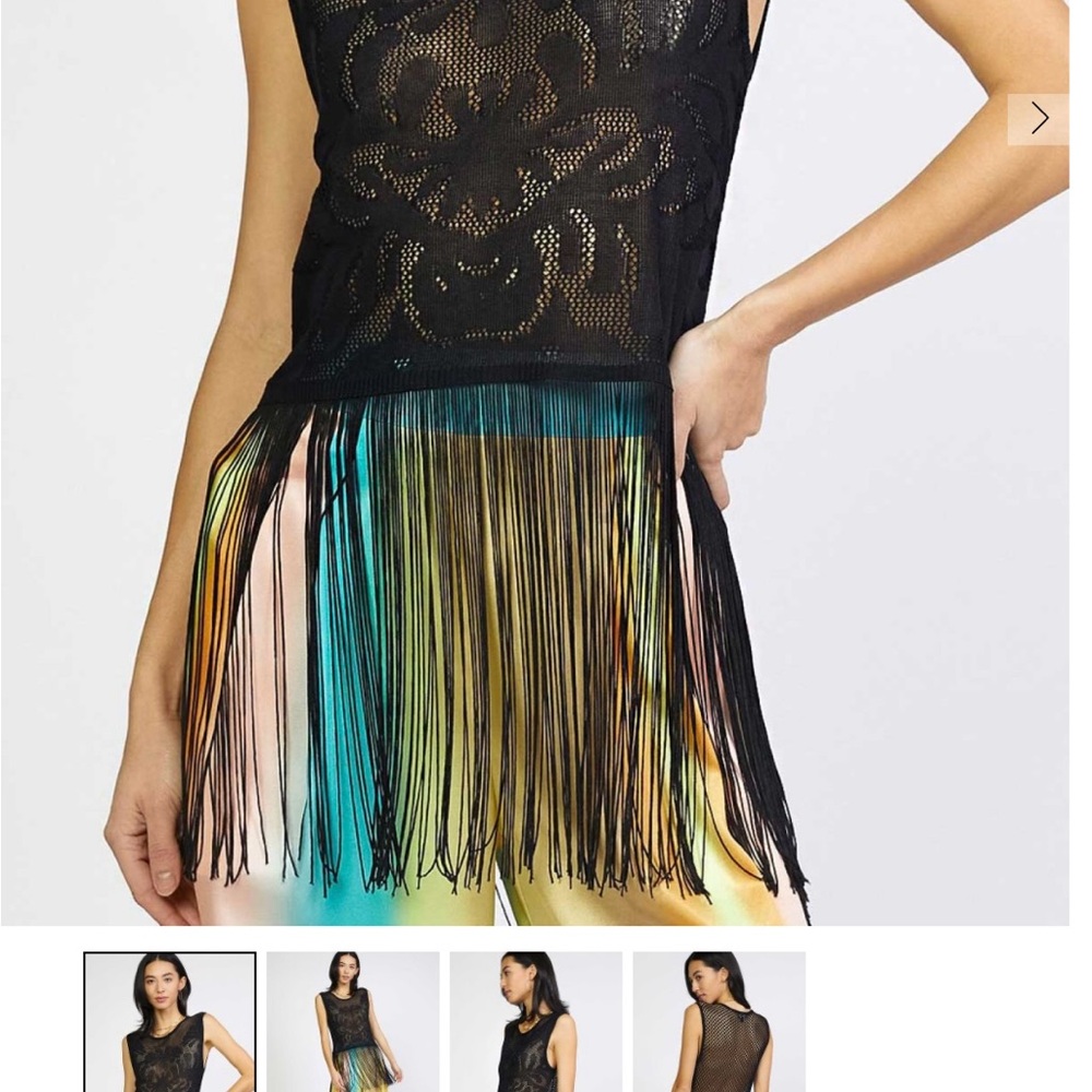 Current Air Black Fringe Tunic
